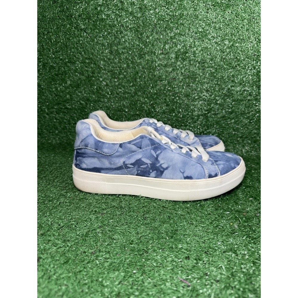 SODA Shoes Womens Size 7.5 Blue Tie Dye Causal‎ Comfort Denim Look Sneakers